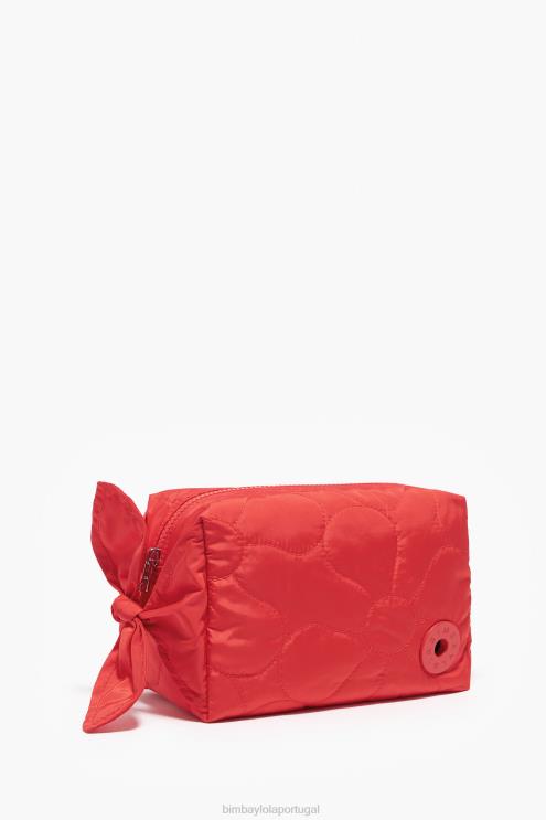 vermelho acessórios 64X4N1108 estojo de maquiagem retangular de náilon Bimba Y Lola