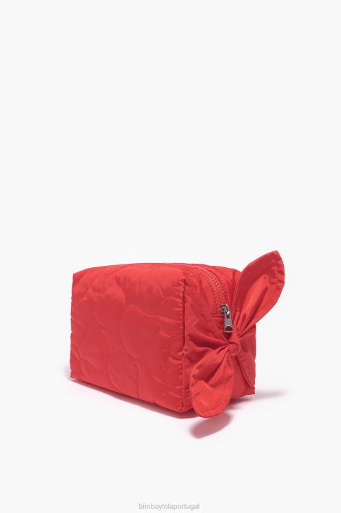 vermelho acessórios 64X4N1108 estojo de maquiagem retangular de náilon Bimba Y Lola