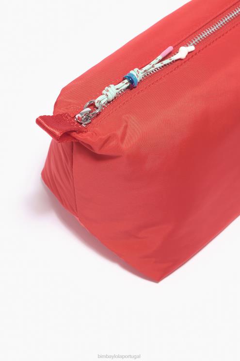 vermelho acessórios 64X4N1110 caso de maquiagem de trapézio de nylon Bimba Y Lola