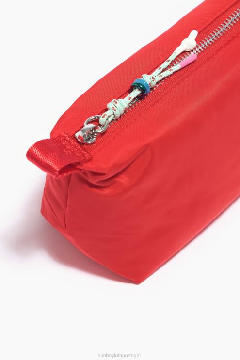 vermelho acessórios 64X4N1112 caso de maquiagem de trapézio de nylon Bimba Y Lola