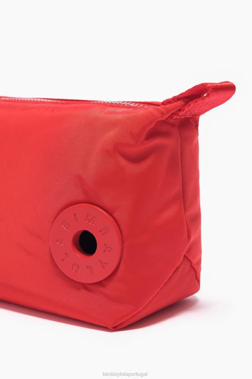 vermelho acessórios 64X4N1112 caso de maquiagem de trapézio de nylon Bimba Y Lola