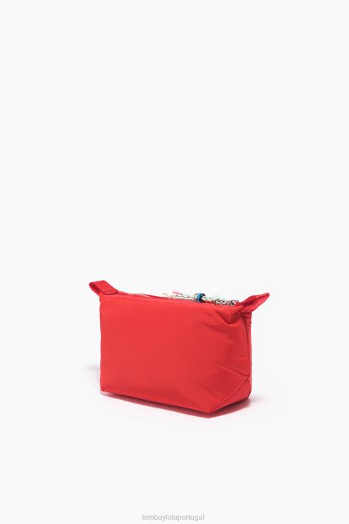 vermelho acessórios 64X4N1112 caso de maquiagem de trapézio de nylon Bimba Y Lola