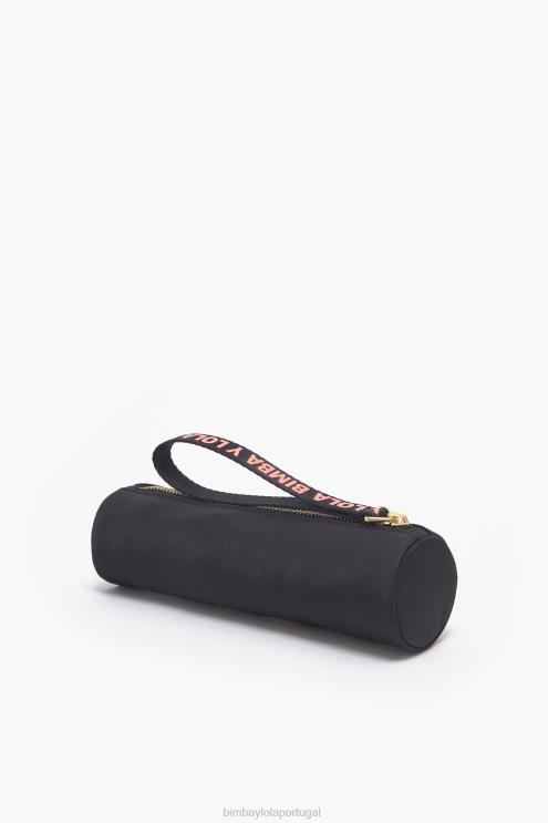 preto acessórios 64X4N1120 caixa de nylon cilíndrica Bimba Y Lola