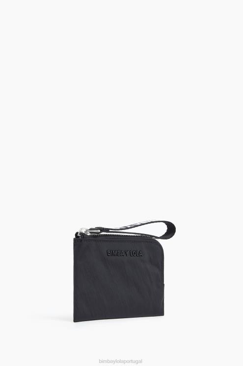 preto acessórios 64X4N1131 bolsa de moedas curvada de náilon Bimba Y Lola