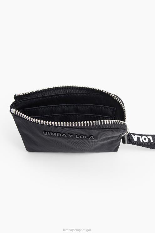 preto acessórios 64X4N1131 bolsa de moedas curvada de náilon Bimba Y Lola