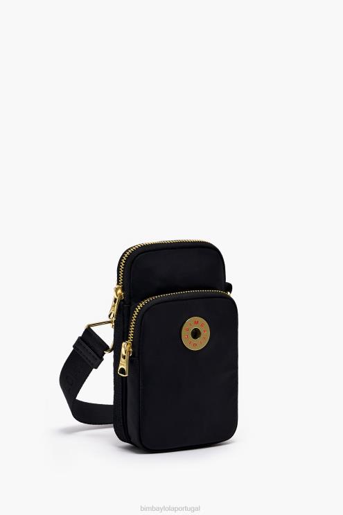 preto acessórios 64X4N1135 mini bolsa retangular de náilon Bimba Y Lola