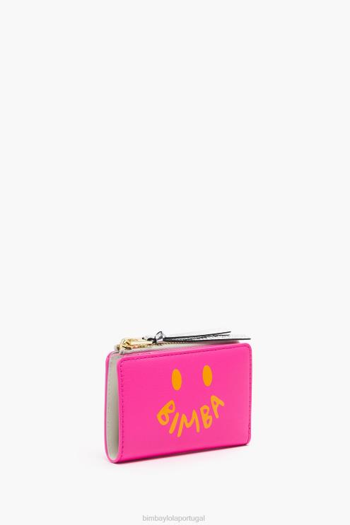 Rosa neon acessórios 64X4N1036 Bolsa de couro Bimba Y Lola