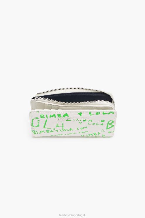 branco acessórios 64X4N1039 bolsa retangular com estampa de crocodilo Bimba Y Lola