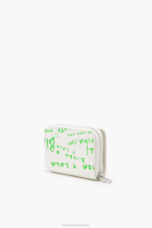 branco acessórios 64X4N1043 bolsa aba com estampa de crocodilo Bimba Y Lola