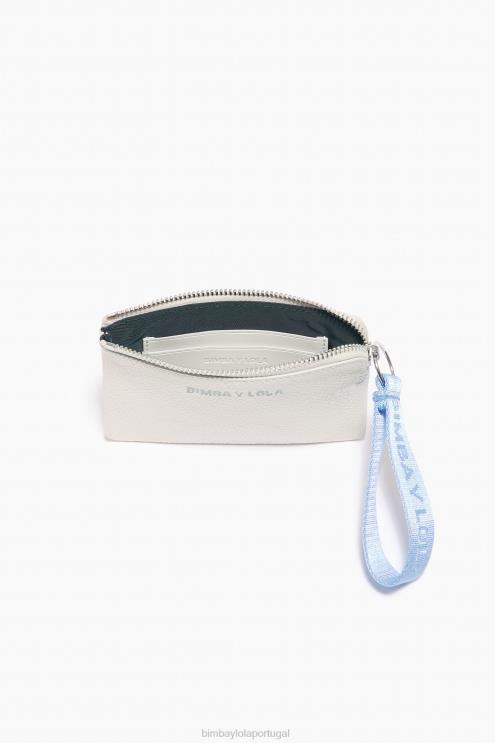 branco acessórios 64X4N1048 bolsa de moedas curvada em couro Bimba Y Lola
