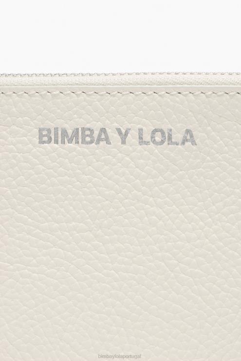 branco acessórios 64X4N1048 bolsa de moedas curvada em couro Bimba Y Lola
