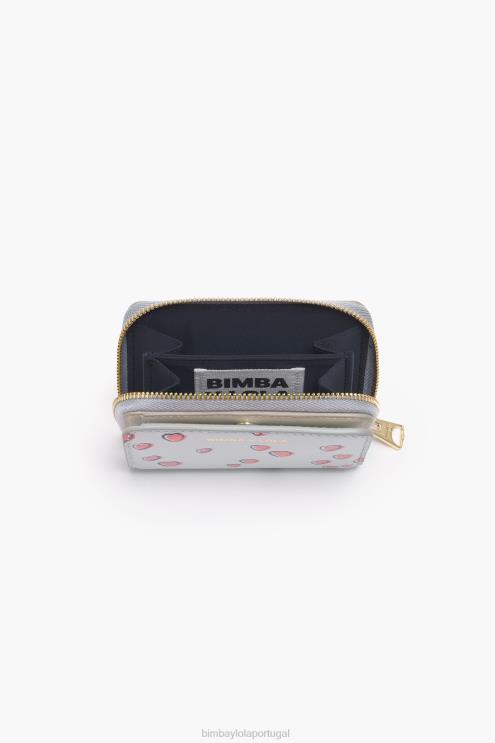 cinza acessórios 64X4N1010 bolsa de couro pequena corações Bimba Y Lola