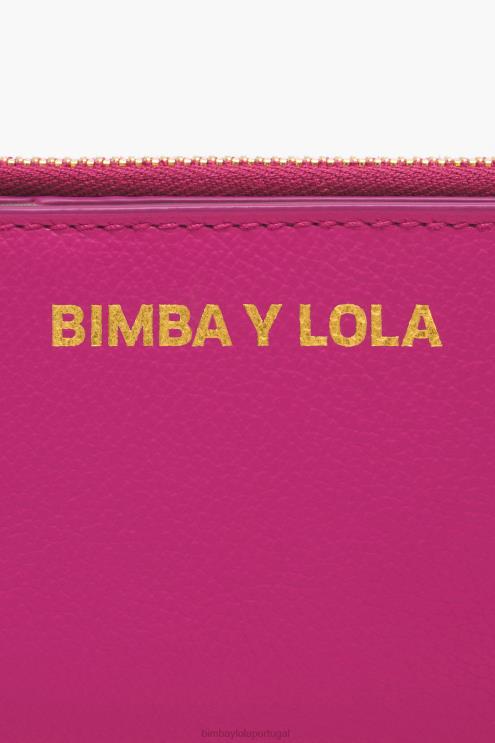fúcsia acessórios 64X4N999 bolsa retangular de couro Bimba Y Lola