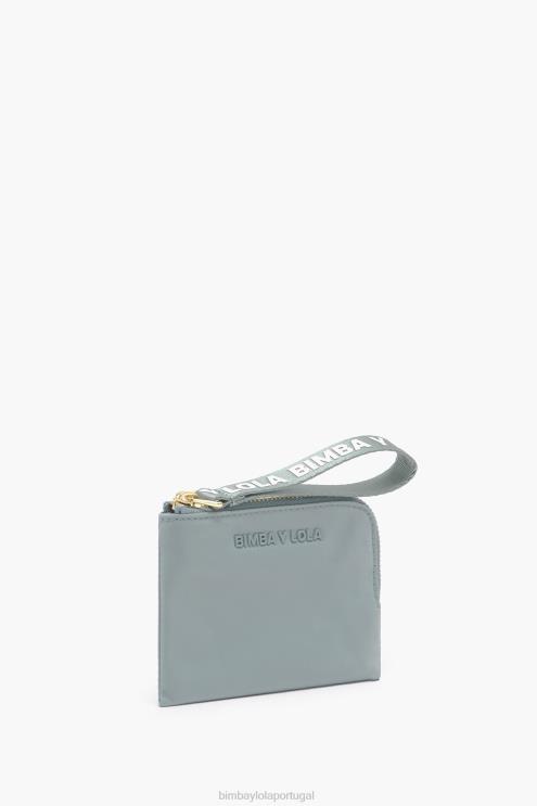 água-marinha acessórios 64X4N980 bolsa de moedas curvada de náilon Bimba Y Lola