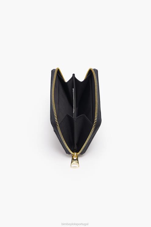 preto acessórios 64X4N1013 bolsa de couro pequena com estampa de corações Bimba Y Lola