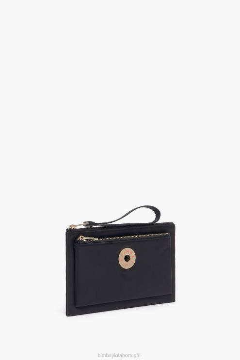 preto acessórios 64X4N1028 bolsa dupla de náilon Bimba Y Lola