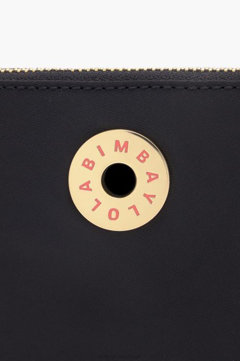 preto acessórios 64X4N1031 bolsa de moedas curvada de náilon Bimba Y Lola