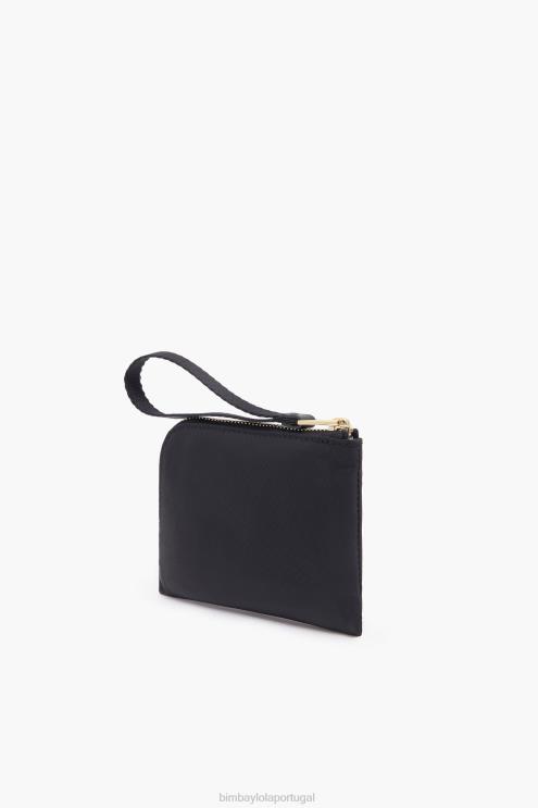 preto acessórios 64X4N1031 bolsa de moedas curvada de náilon Bimba Y Lola