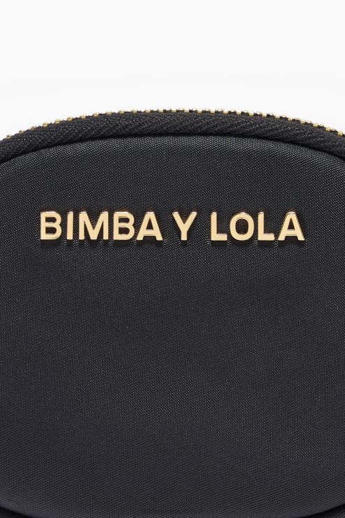 preto acessórios 64X4N1061 bolsa de moedas oval de náilon Bimba Y Lola