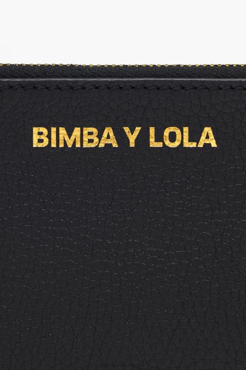 preto acessórios 64X4N993 porta-moedas retangular de couro Bimba Y Lola