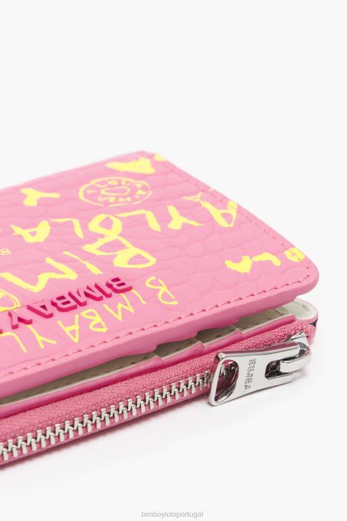 rosa acessórios 64X4N1038 bolsa com estampa de crocodilo Bimba Y Lola