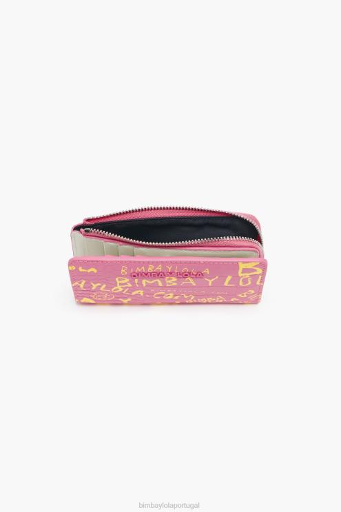 rosa acessórios 64X4N1038 bolsa com estampa de crocodilo Bimba Y Lola