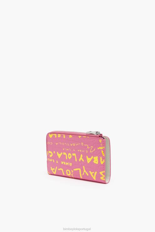 rosa acessórios 64X4N1038 bolsa com estampa de crocodilo Bimba Y Lola