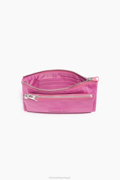 rosa acessórios 64X4N1056 bolsa dupla de náilon Bimba Y Lola