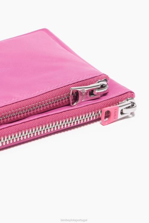 rosa acessórios 64X4N1056 bolsa dupla de náilon Bimba Y Lola