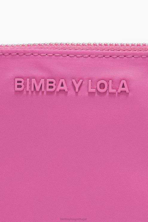 rosa acessórios 64X4N1063 bolsa de moedas curvada de náilon Bimba Y Lola