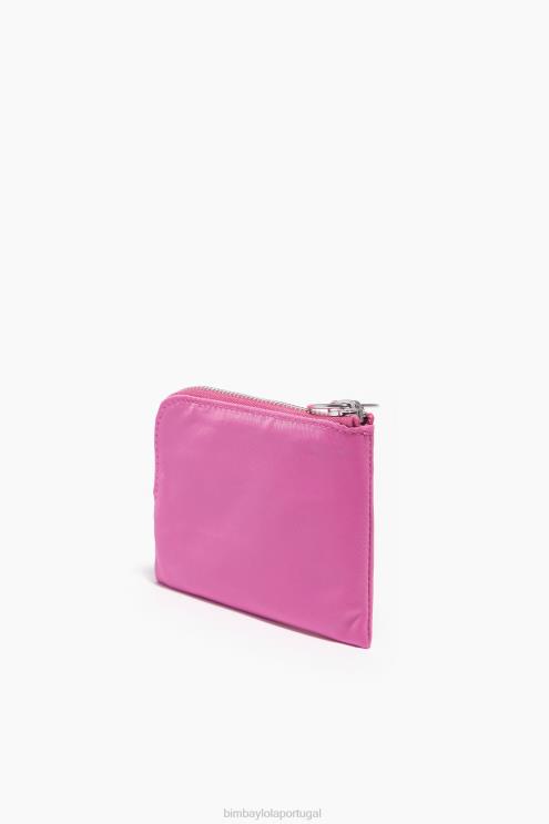 rosa acessórios 64X4N1063 bolsa de moedas curvada de náilon Bimba Y Lola