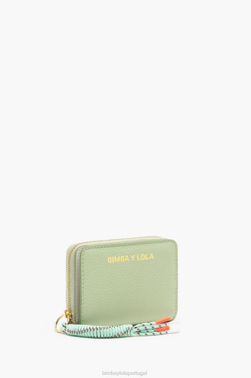 verde acessórios 64X4N984 bolsa de aba de couro pastel Bimba Y Lola