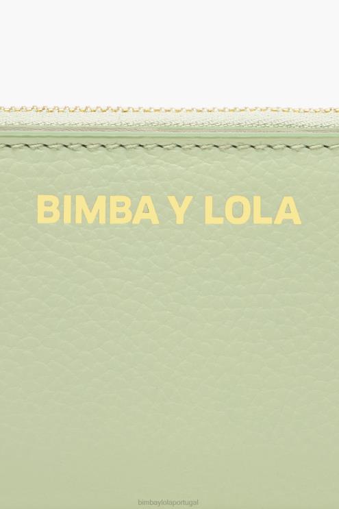 verde acessórios 64X4N984 bolsa de aba de couro pastel Bimba Y Lola