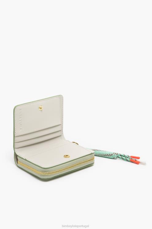 verde acessórios 64X4N984 bolsa de aba de couro pastel Bimba Y Lola