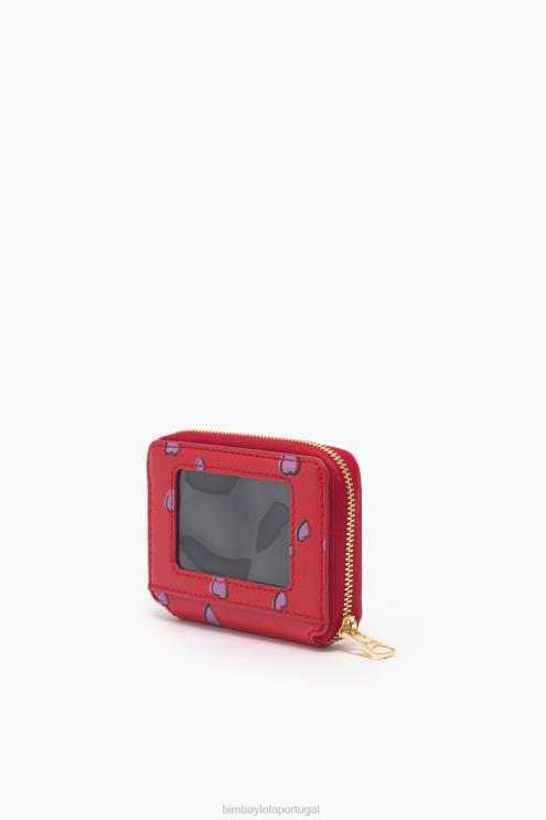 vermelho acessórios 64X4N1012 bolsa de couro pequena corações Bimba Y Lola