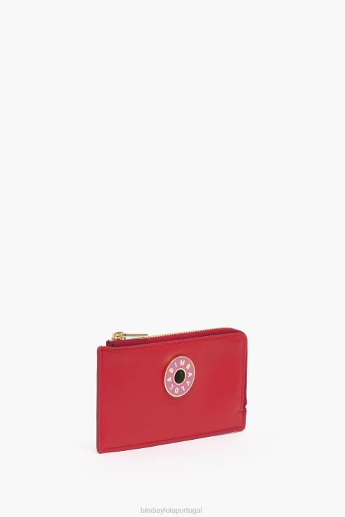 vermelho acessórios 64X4N1024 porta-moedas retangular de couro Bimba Y Lola
