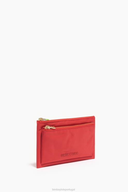 vermelho acessórios 64X4N1054 bolsa dupla de náilon Bimba Y Lola