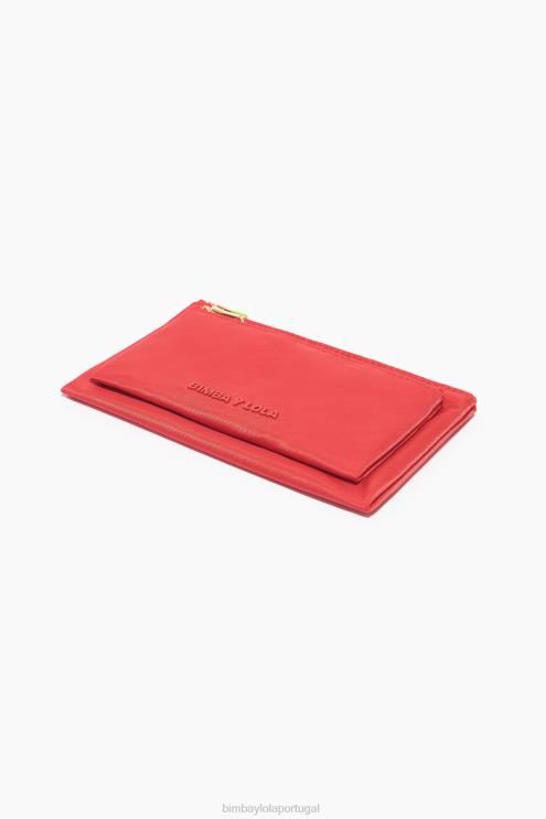 vermelho acessórios 64X4N1054 bolsa dupla de náilon Bimba Y Lola