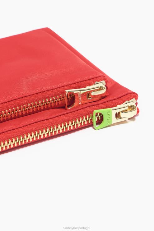 vermelho acessórios 64X4N1054 bolsa dupla de náilon Bimba Y Lola