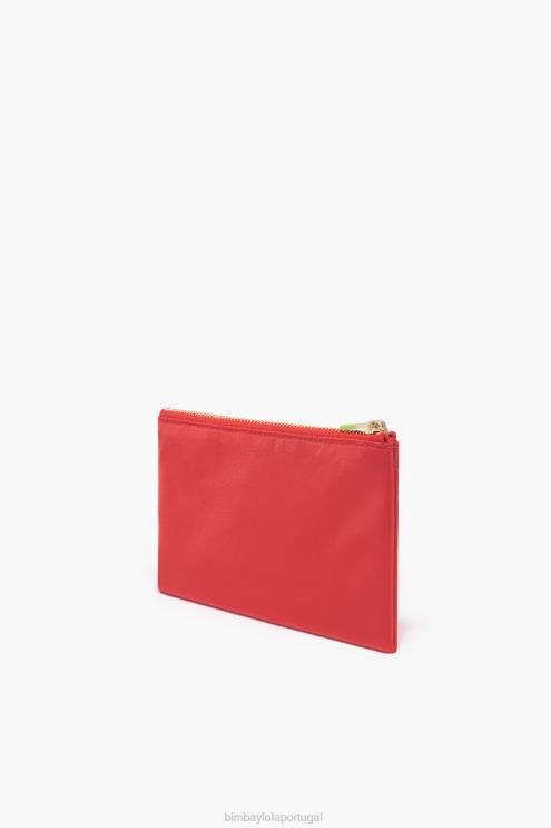 vermelho acessórios 64X4N1054 bolsa dupla de náilon Bimba Y Lola