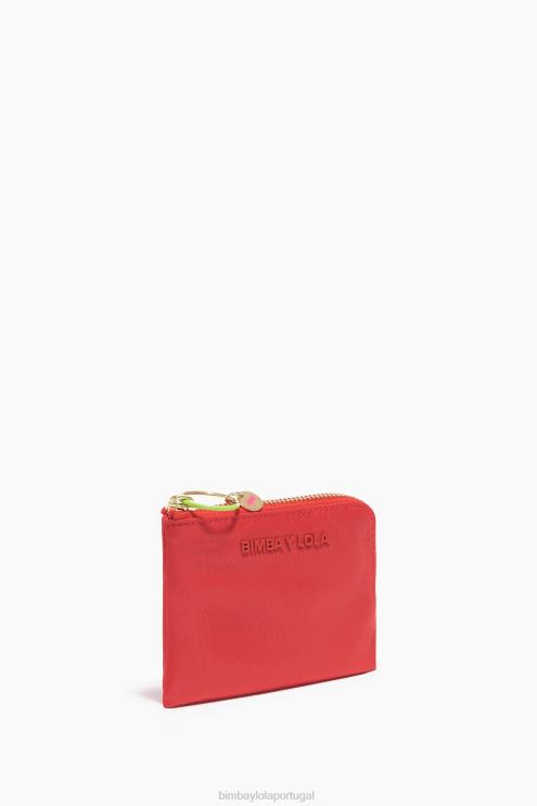 vermelho acessórios 64X4N1064 bolsa de moedas curvada de náilon Bimba Y Lola