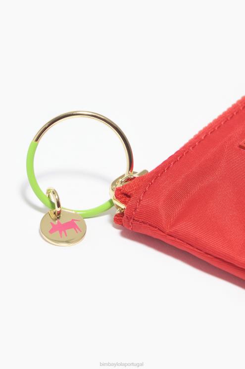 vermelho acessórios 64X4N1064 bolsa de moedas curvada de náilon Bimba Y Lola