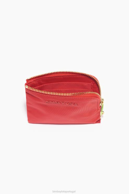 vermelho acessórios 64X4N1064 bolsa de moedas curvada de náilon Bimba Y Lola