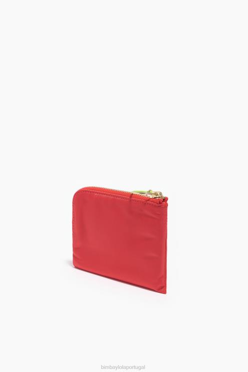 vermelho acessórios 64X4N1064 bolsa de moedas curvada de náilon Bimba Y Lola
