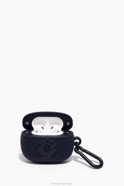 preto acessórios 64X4N939 caso de airpods de silicone logotipo Bimba Y Lola