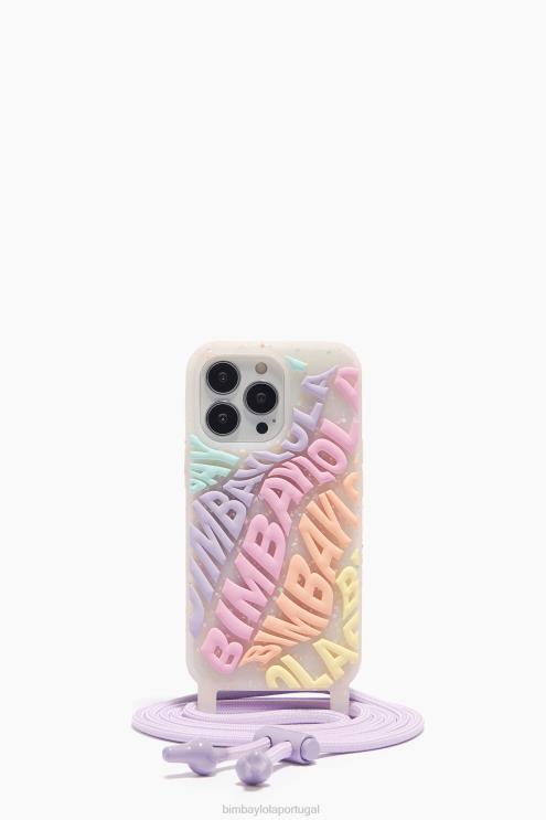 multicolorido acessórios 64X4N901 capa transparente para iphone 13 pro logo Bimba Y Lola