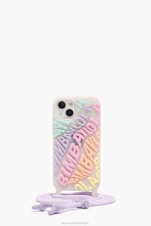 multicolorido acessórios 64X4N904 capa transparente para iphone 13 logo Bimba Y Lola