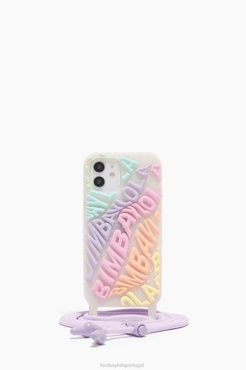 multicolorido acessórios 64X4N906 capa transparente para iphone 12 pro logo Bimba Y Lola