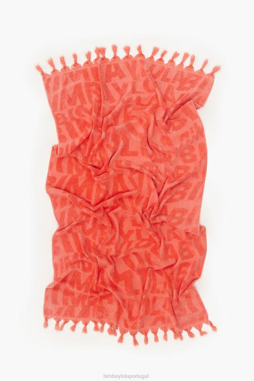 laranja acessórios 64X4N877 toalha logo jacquard Bimba Y Lola