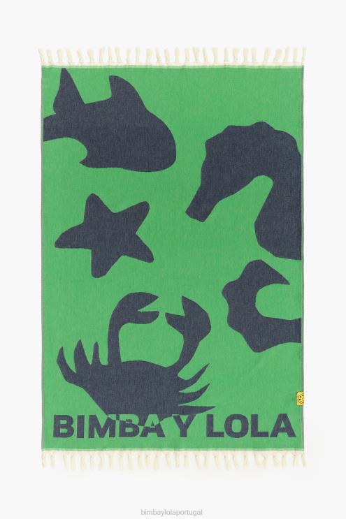 verde acessórios 64X4N891 toalha jacquard Bimba Y Lola